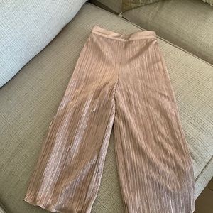 Janie and Jack Rose Gold Holiday Palazzo Pants - size 8